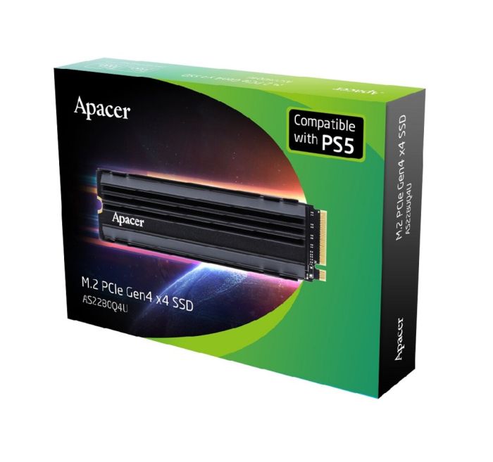 Накопичувач SSD M.2 Apacer AS2280Q4U5 (For PS5) 1TB 2280 PCIe 4.0x4 NVMe 3D Nand Read/Write: 7000/6000 MB/sec (AP1TBAS2280Q4U5-1)