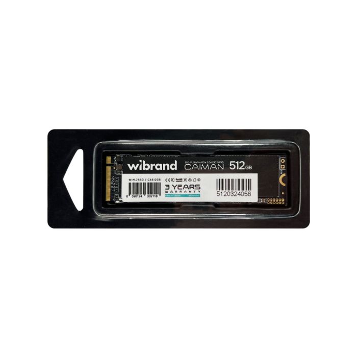 Накопичувач SSD M.2 Wibrand Caiman 512GB NVMe 2280 PCIe 3.0 3D NAND (WIM.2SSD/CA512GB)