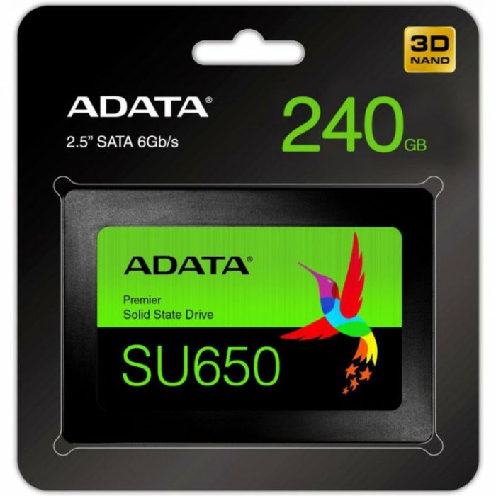 Накопичувач SSD ADATA Ultimate SU650 240GB 2.5"; SATA III 3D NAND TLC (ASU650SS-240GT-R)