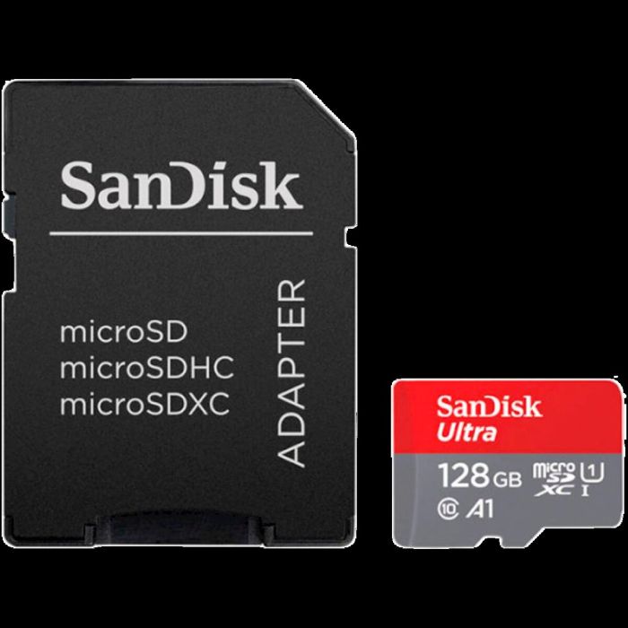 Карта пам'яті microSDXC (UHS-1) SanDisk Ultra 128Gb class 10 A1 (140Mb/s) (adapter SD) Imaging Packaging (SDSQUAB-128G-GN6IA)