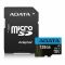 Карта пам'яті microSDXC (UHS-1) A-DATA Premier 128Gb Class 10 А1 (R-100Mb/s)  (adapter SD) (AUSDX128GUICL10A1-RA1)