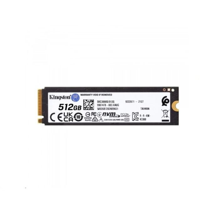 Накопичувач SSD M.2 Kingston KC3000 512GB NVMe 2280 PCIe 4.0 x4 3D NAND TLC (SKC3000S/512G)