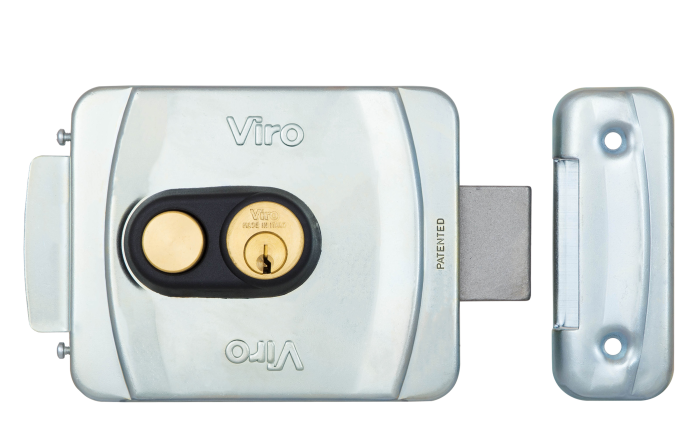 Замок електромеханічний VIRO V9083.0794P BS50/80мм T1/T2 з кнопкою Gray (VIR-30.9083.0794P000)